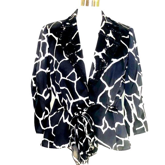 Alberto Makali Jacket Blazer Silk 3/4 Sleeve Black
